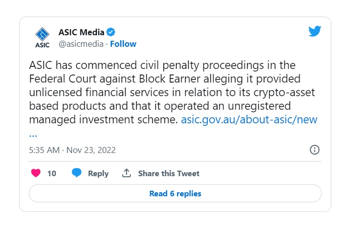 Компанию Block Earner обвинили в работе без лицензии
