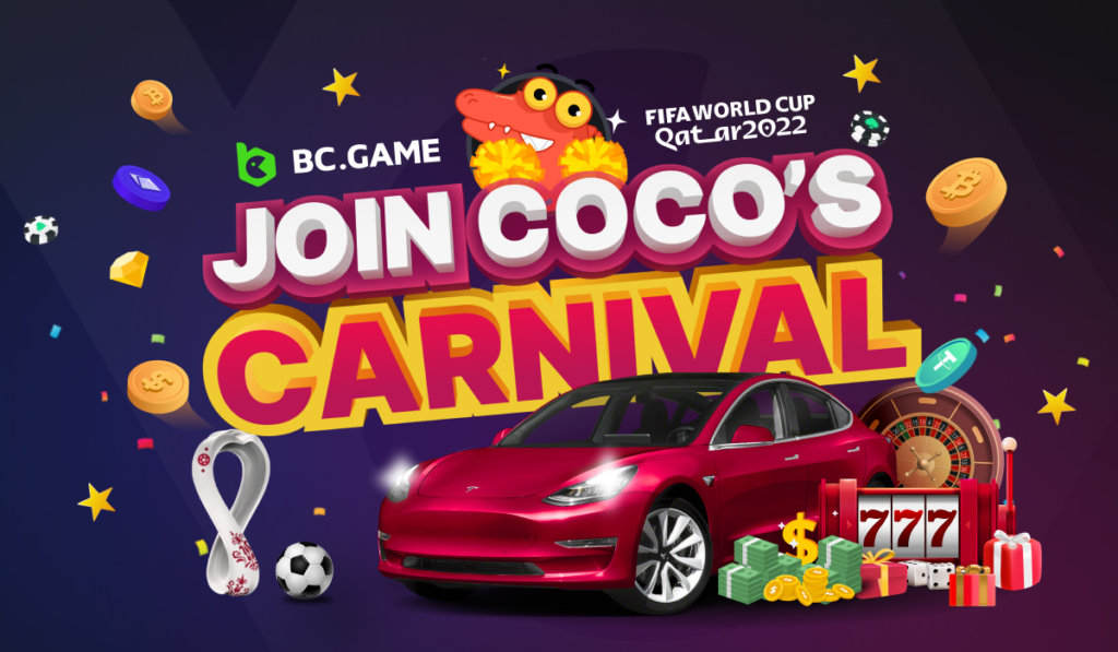Присоединяйтесь к Coco’s Carnival прямо сейчас и выиграйте до 2 100 000 долларов или TESLA