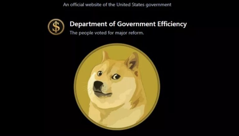 Курс Dogecoin вырос после появления лого на сайте ведомства